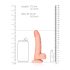 RealRock - siurbtukas, realistiškas dildo - 15,5 cm (natūralus)