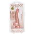 RealRock - siurbtukas, realistiškas dildo - 15,5 cm (natūralus)