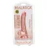 RealRock - realistiškas dildo su siurbtuku - 15,5 cm natūralios spalvos