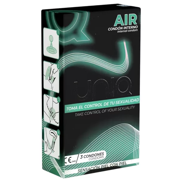Uniq Air - plona moteriška prezervatyvai - 3 vnt
