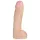 Doc Johnson Vac-U-Lock Hung 12 - realistiškas dildo su sėklidėmis (natūralios spalvos)