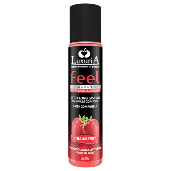 LuxuriA Feel Strawberry - vandens pagrindo lubrikantas - braškių, 60 ml