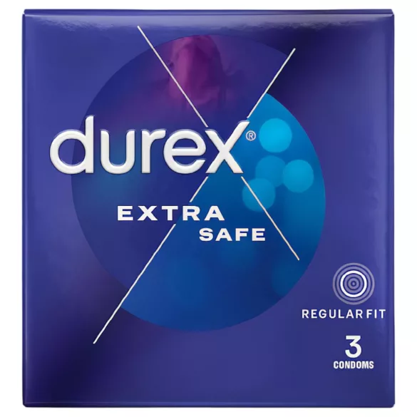 Durex Extra Safe - prezervatyvai - papildoma apsauga - 3 vnt
