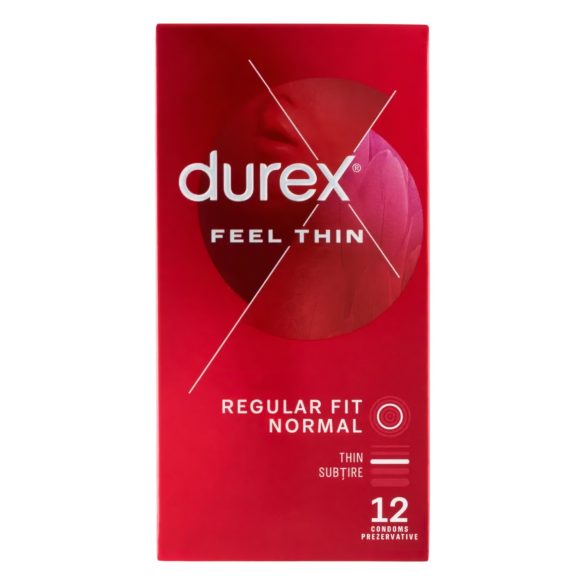 Durex Feel Thin - ploni prezervatyvai - natūralus pojūtis - 12 vnt