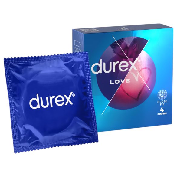 Durex prezervatyvai Love - Patogūs prezervatyvai (4 vnt.)