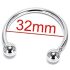 Nerūdijančio plieno gilės žiedas - ejakuliacijos atidėjimui (32 mm)