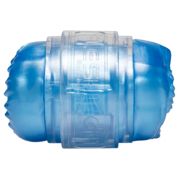 Fleshlight Quickshot Vantage - permatomas dvigubas masturbatorius (mėlynas)