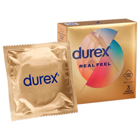 Durex Real Feel - prezervatyvai - be latekso - 3 vnt