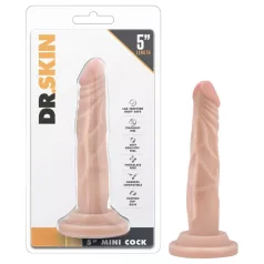   Dr. Skin 5 - tikroviškas dildo su siurbtuku (natūralios spalvos, 14,5 cm)