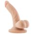 Dr. Skin - dildo su sėklidėmis ir siurbtuku - realistiškas kūno spalvos 12 cm