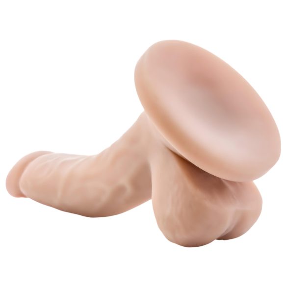 Dr. Skin - dildo su sėklidėmis ir siurbtuku - realistiškas kūno spalvos 12 cm