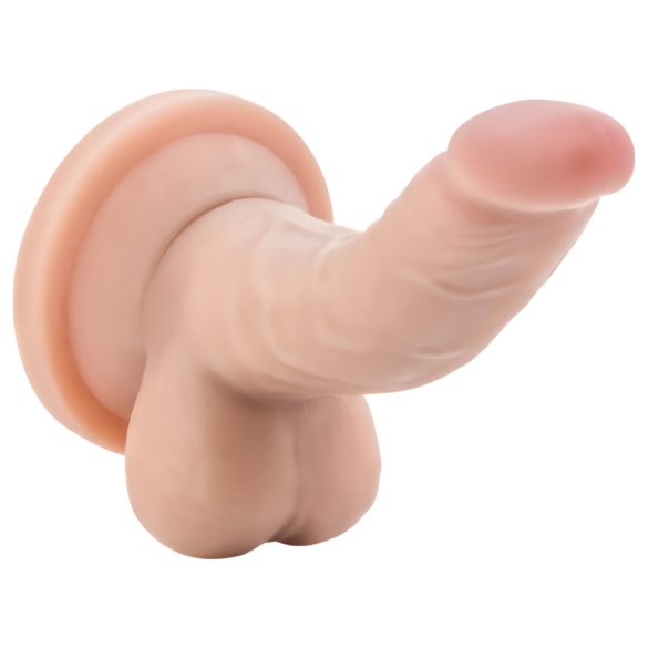 Dr. Skin - dildo su sėklidėmis ir siurbtuku - realistiškas kūno spalvos 12 cm