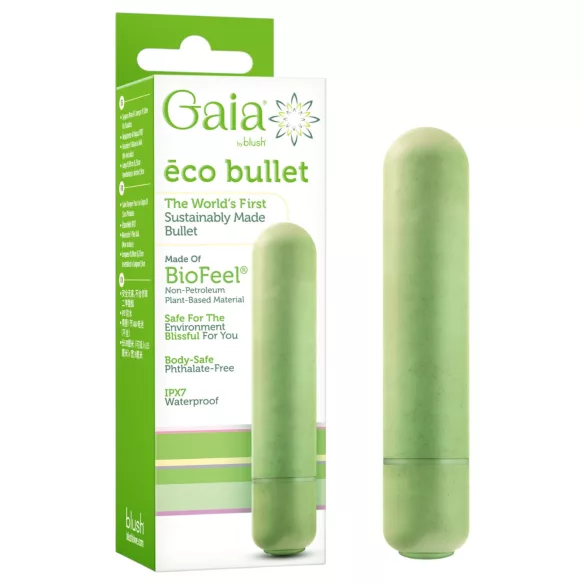 Gaia Eco M - vibratorius moterims - ekologiškas, vidutinis, žalias