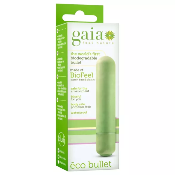 Gaia Eco M - vibratorius moterims - ekologiškas, vidutinis, žalias