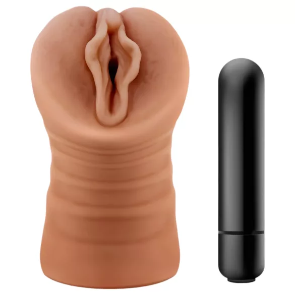M For Men Sofia - vibruojanti dirbtinė vagina - kūno spalvos