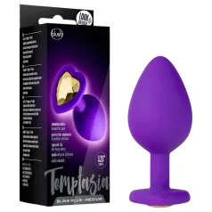   Temptasia M - analinis dildo su širdelės formos akmeniu - vidutinio dydžio