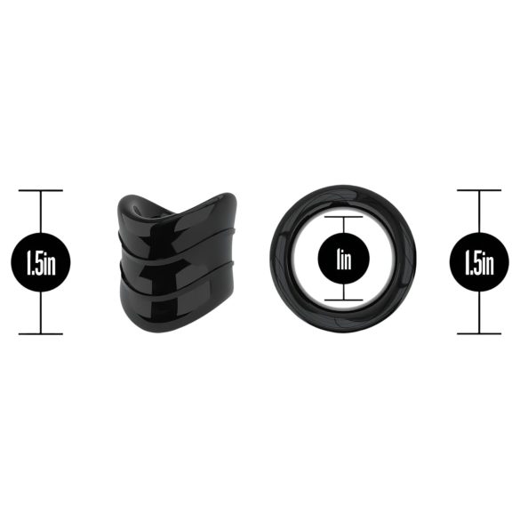 Stay Hard - varpos žiedas - juodas