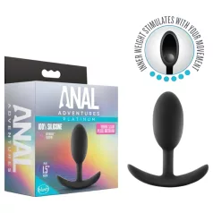   Anal Adventures Platinum - analinis kaištis - vidutinis - juodas