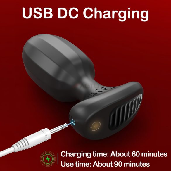 AlvUp - analinis vibratorius - išmanusis - juodas