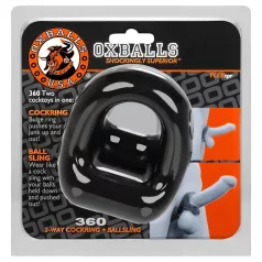 OXBALLS - penio ir sėklidžių žiedas - juodas