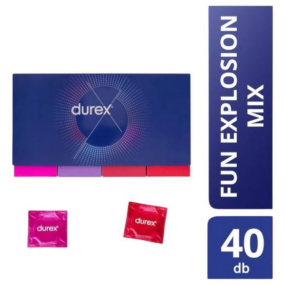 Durex Linksmybių Sprogimas - prezervatyvų rinkinys (40 vnt.)
