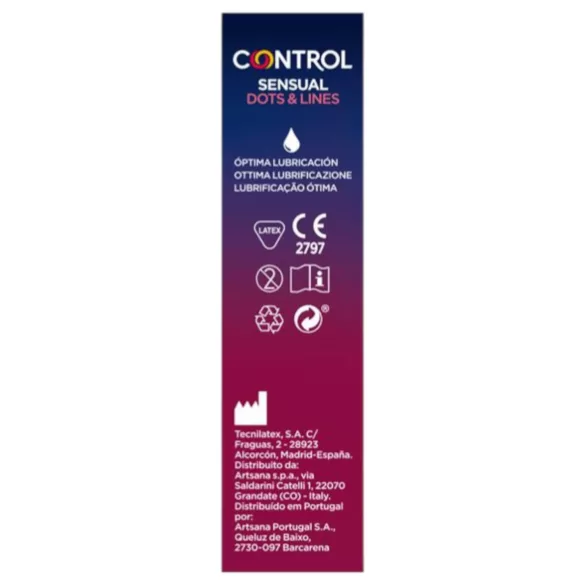 Control - prezervatyvai su briaunelėmis ir taškeliais - 12 vnt