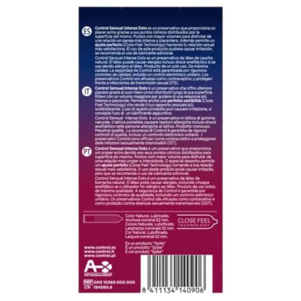 Control - prezervatyvai su dygliukais - 12 vnt