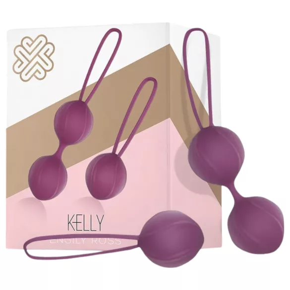 Engily Ross Kelly - geišos kamuoliukų rinkinys 2 vnt - violetiniai
