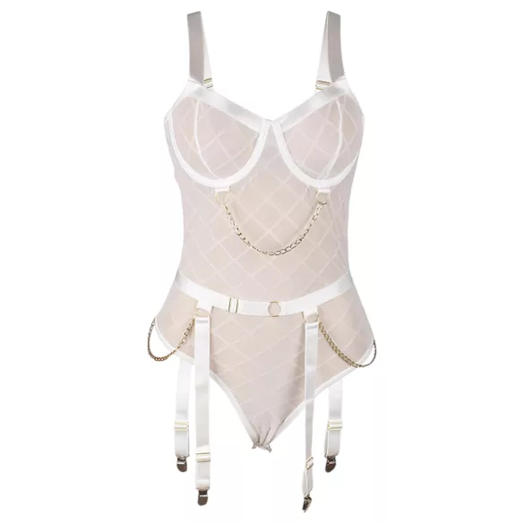 Subblime 954291 - permatomas bodžio rinkinys su grandinėle - balta (L-XL)