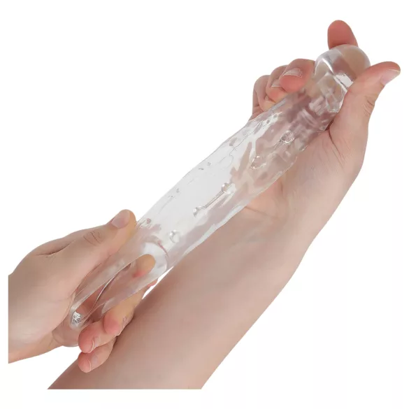 Addicted Toys - penio mova su sėklidžių žiedu - 23 cm - permatoma
