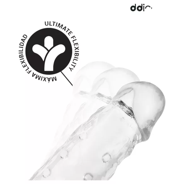 Addicted Toys - penio mova su sėklidžių žiedu - 23 cm - permatoma