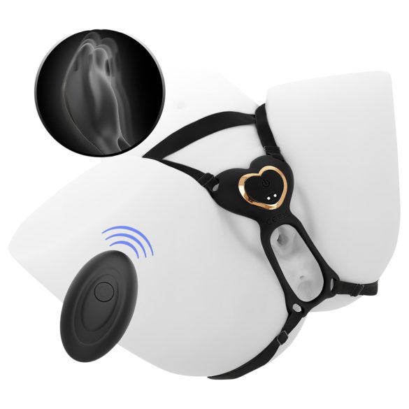 IBIZA - prisegamas klitorinis vibratorius - juodas