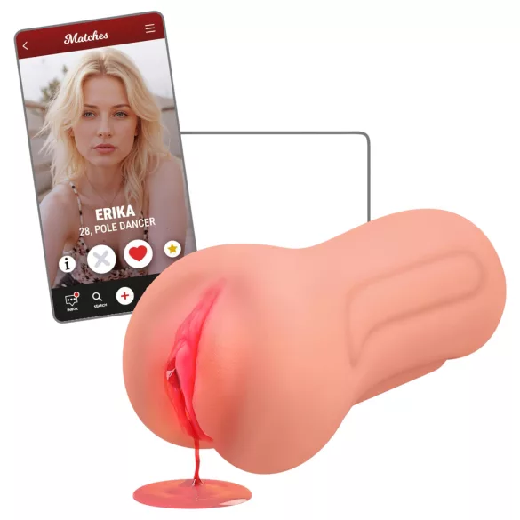 „Intense First Time Erica“ - realistiška nekaltybės imitacijos dirbtinė vagina masturbatorius (natūralios spalvos)