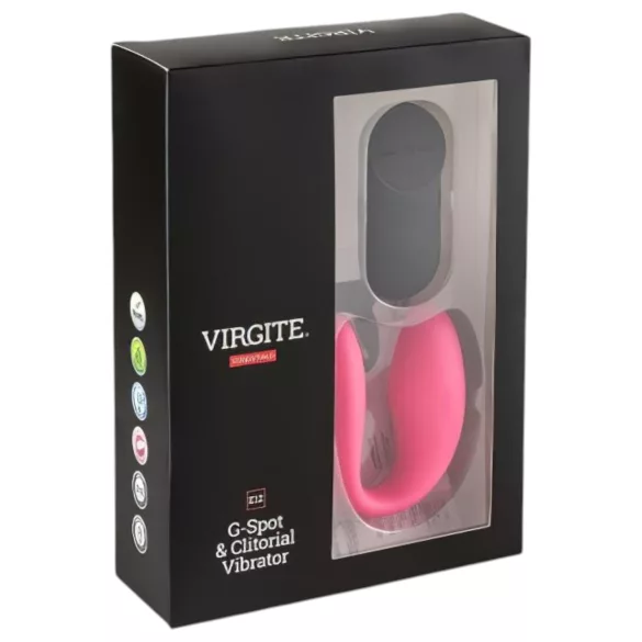 Virgite - nuotoliniu pulteliu valdomas porų vibratorius (juodas-rožinis)