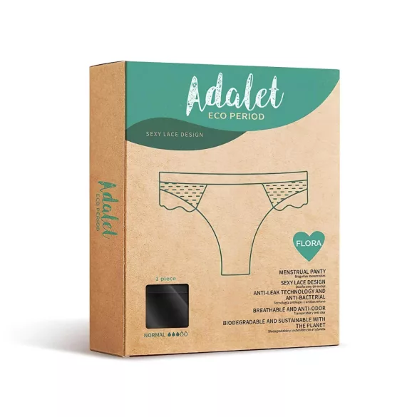 Adalet Flora Normal - menstruacinės kelnaitės - juodos