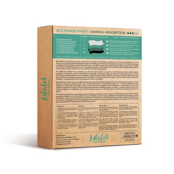 Adalet Flora Normal - menstruacinės kelnaitės - juodos - L