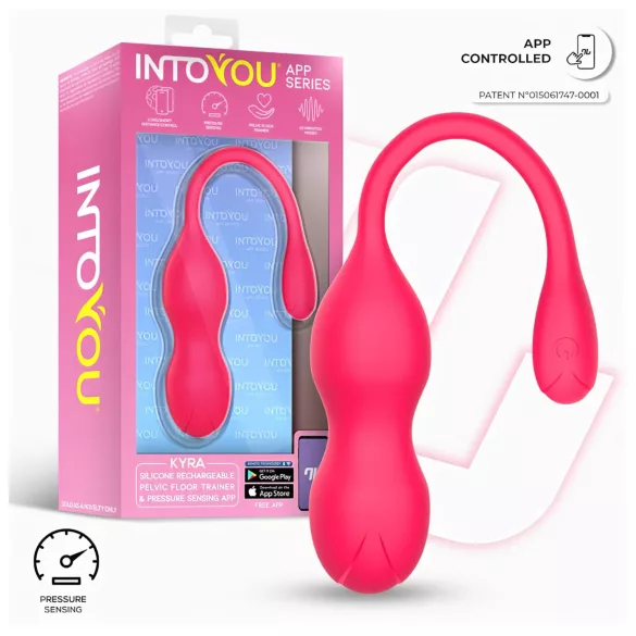 INTOYOU Kyra - vibruojantis kėgelio kamuoliukų duetas - rožinis