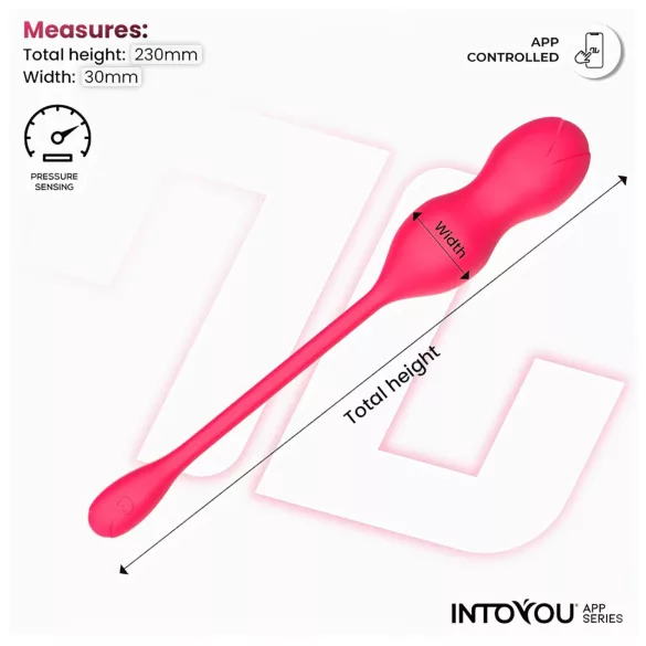 INTOYOU Kyra - vibruojantis kėgelio kamuoliukų duetas - rožinis
