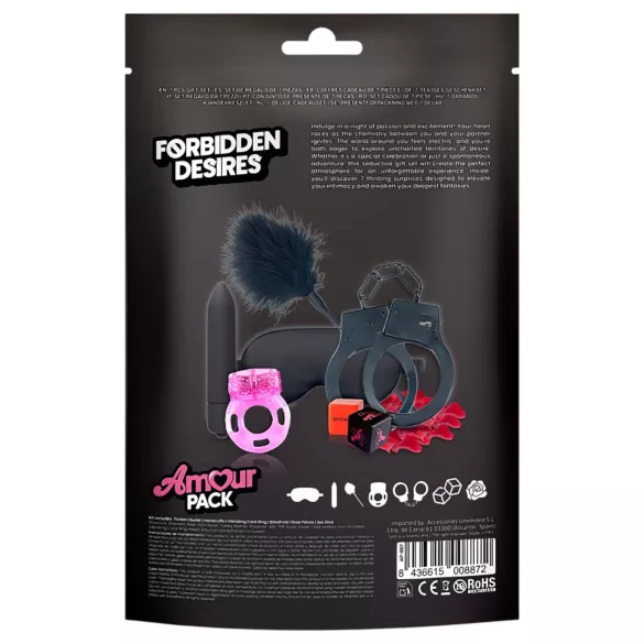 Amour Pack Forbidden Desires - pradinis rinkinys su vibratoriumi - 7 dalių