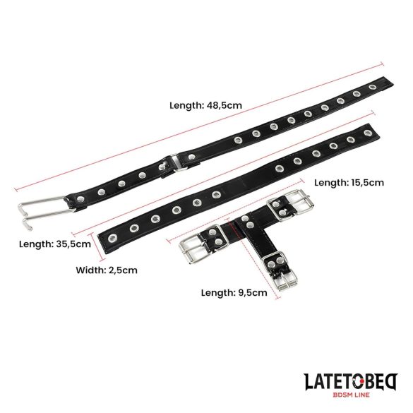 Latetobed - kaklo apykaklė su nosies kabliuku - juoda