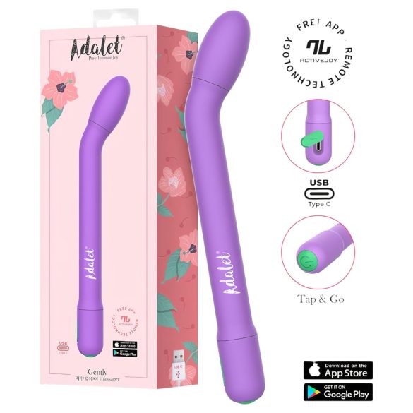 Adalet Gently - išmanus G-taško ir prostatos vibratorius (violetinis)