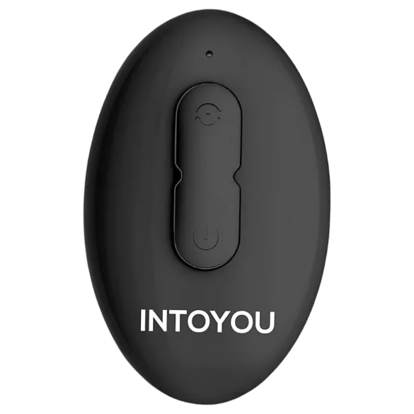 IntoYou Bruce - radijo bangomis valdomas besisukantis prostatos vibratorius su dvigubu žiedu (juodas)