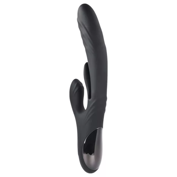 Playboy Rapid Rabbit - triušio tipo vibratorius moterims - juodas, įkraunamas