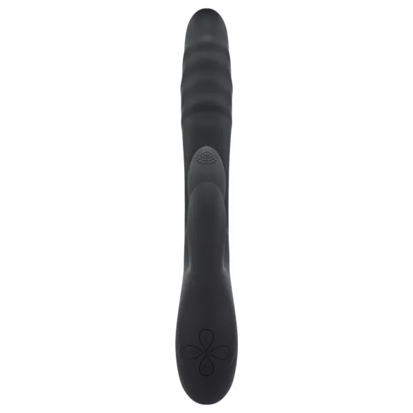 Playboy Rapid Rabbit - triušio tipo vibratorius moterims - juodas, įkraunamas