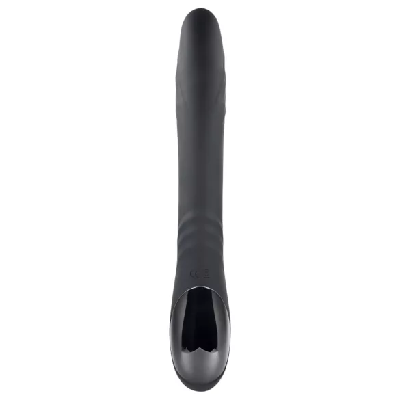 Playboy Rapid Rabbit - triušio tipo vibratorius moterims - juodas, įkraunamas