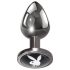 Playboy Tux - mažas analinis kaištis (sidabrinis)