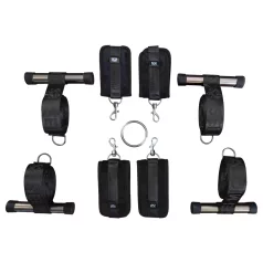 Sei Mio - durų tvirtinama bondage kryžius - juodos spalvos