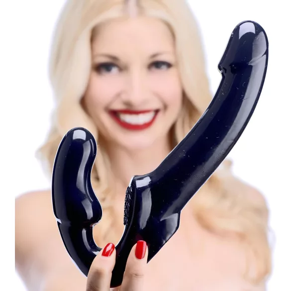 Strap U Revolver - dirželis su dildo be laikiklio - juodas