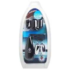   XR Brands - Trinity - dviejų rutuliukų galvutės vibratorius (juodas-sidabrinis)