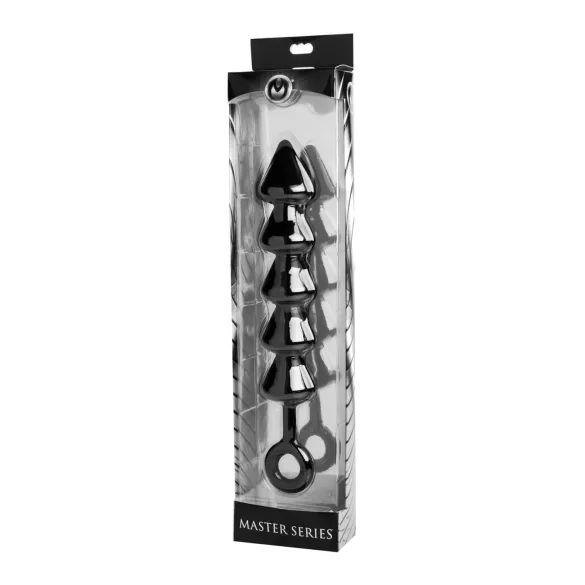 XR Brands - Spades - karoliukais padengtas analinis dildo (juodas)